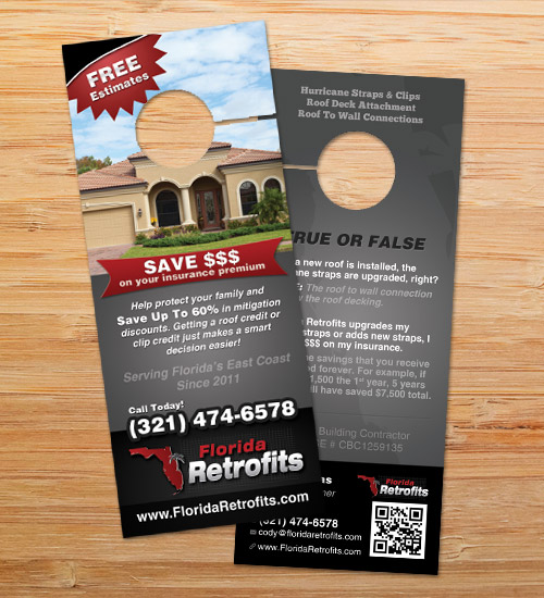 Florida Retrofits | Door Hanger Design