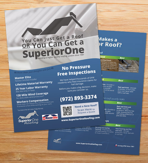 Superior One Roofing | Flyer Design